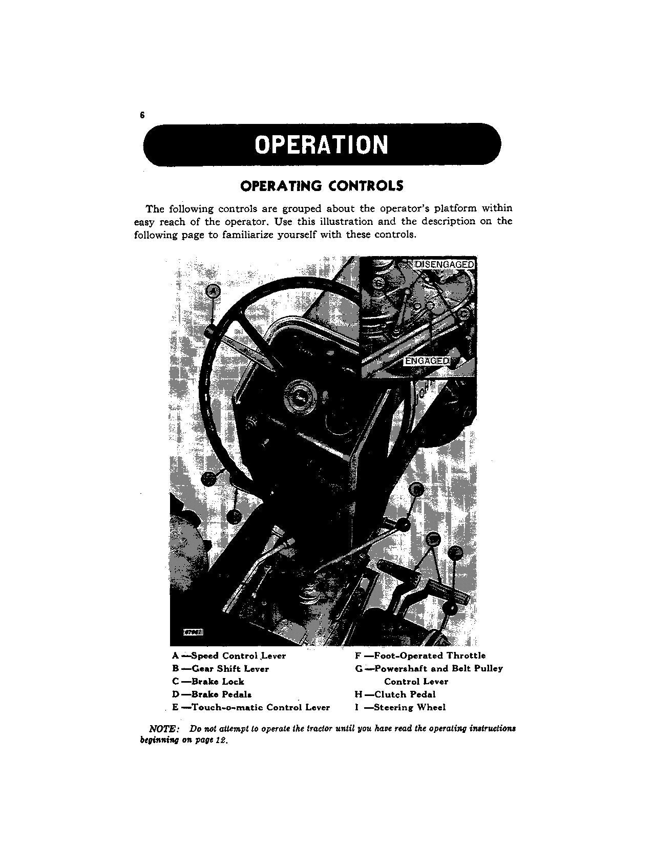 JOHN DEERE 330 STANDARD UTILITY TRACTOR BEDIENUNGSANLEITUNG NORDAMERIKA