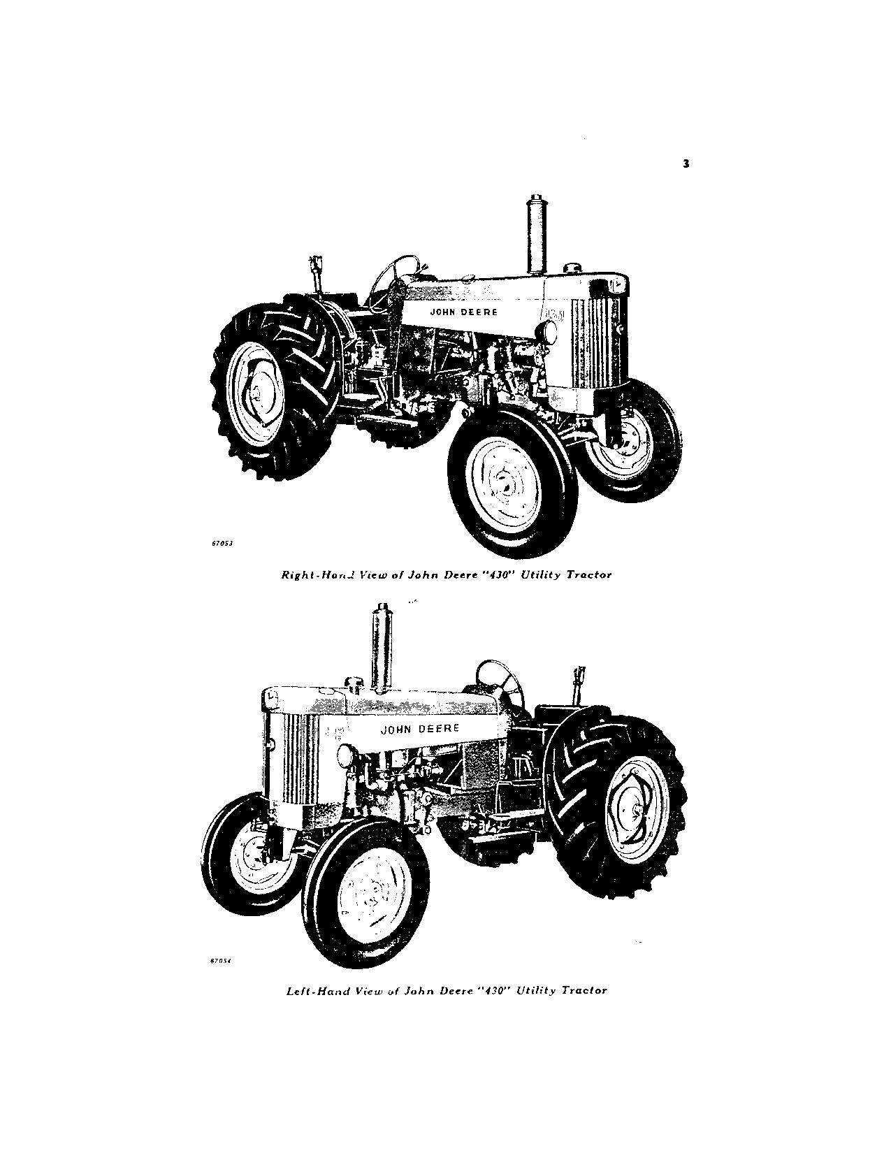 JOHN DEERE 430 TRACTOR OPERATORS MANUAL NORTH AMERICA