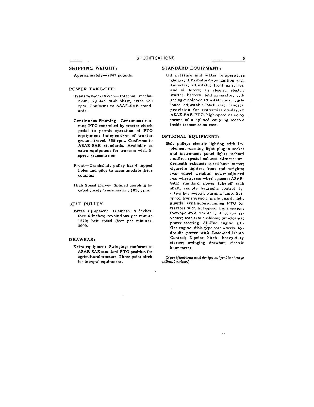 JOHN DEERE 430 TRACTOR OPERATORS MANUAL NORTH AMERICA