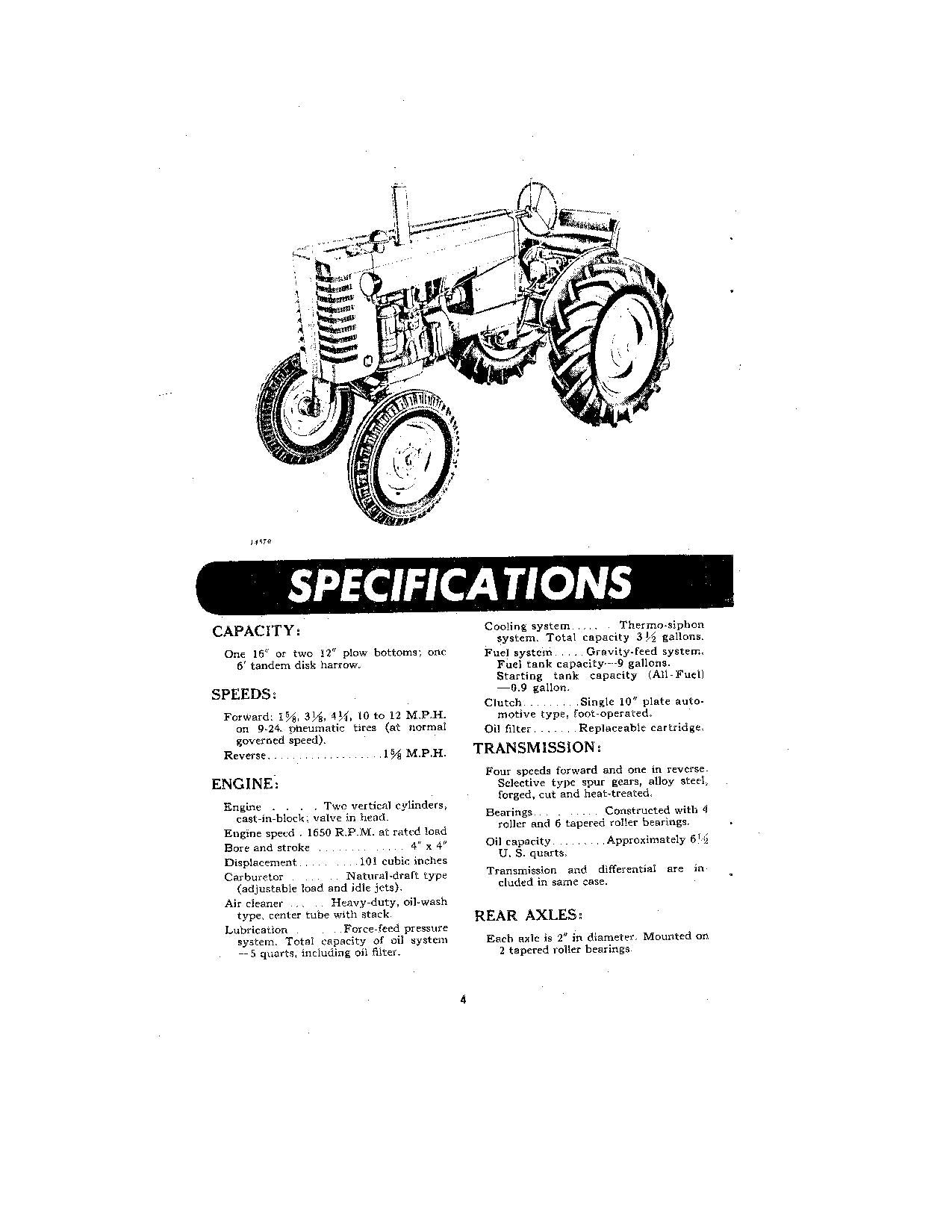 JOHN DEERE M TRACTOR OPERATORS MANUAL