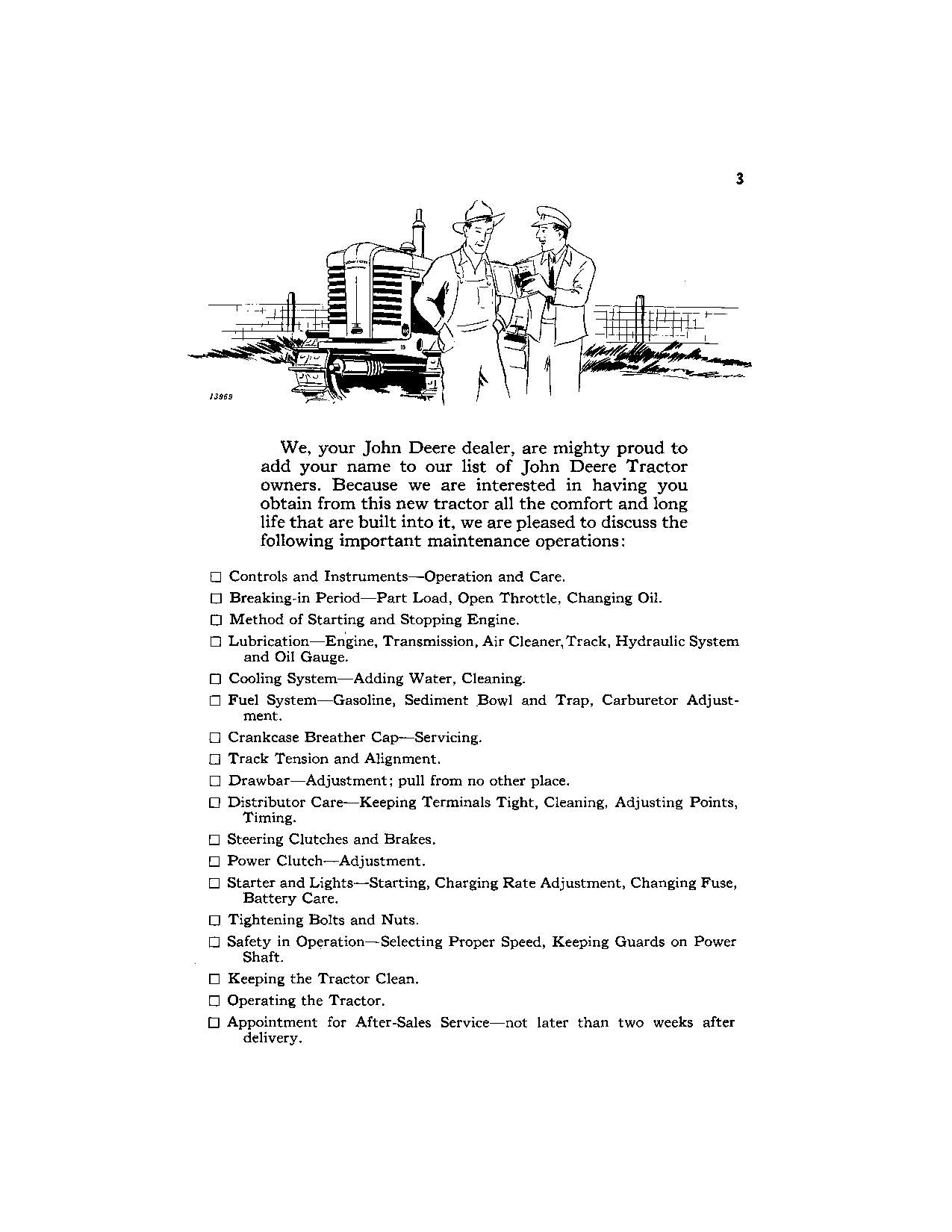 JOHN DEERE MC TRACTOR OPERATORS MANUAL