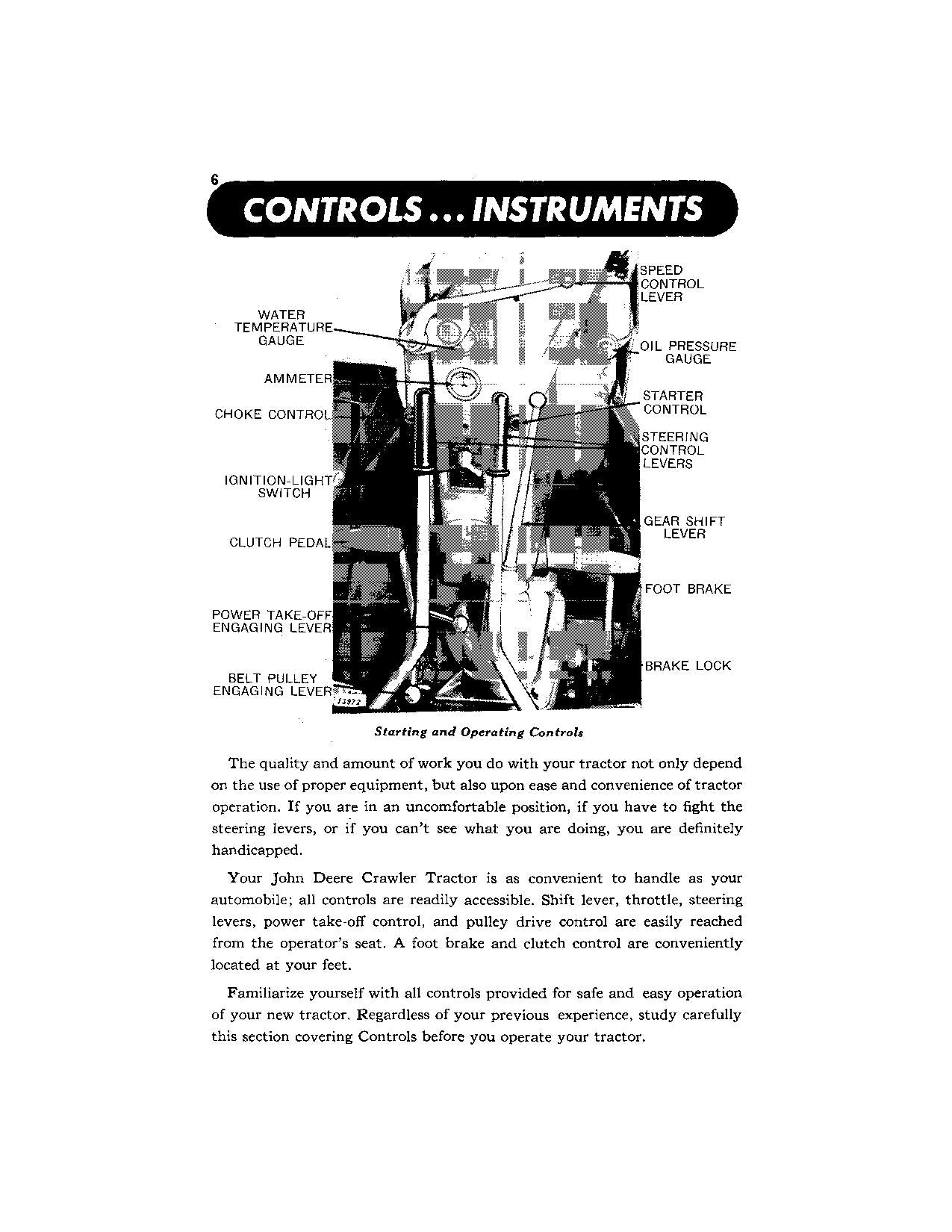 JOHN DEERE MC TRACTOR OPERATORS MANUAL