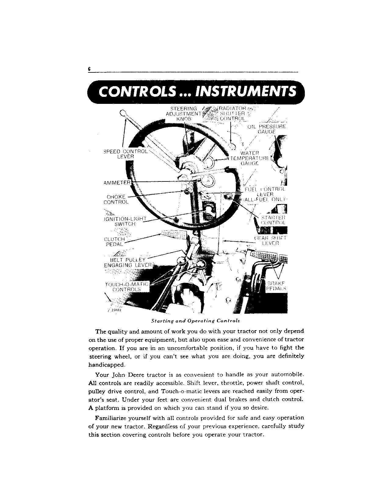 JOHN DEERE MT TRACTOR OPERATORS MANUAL