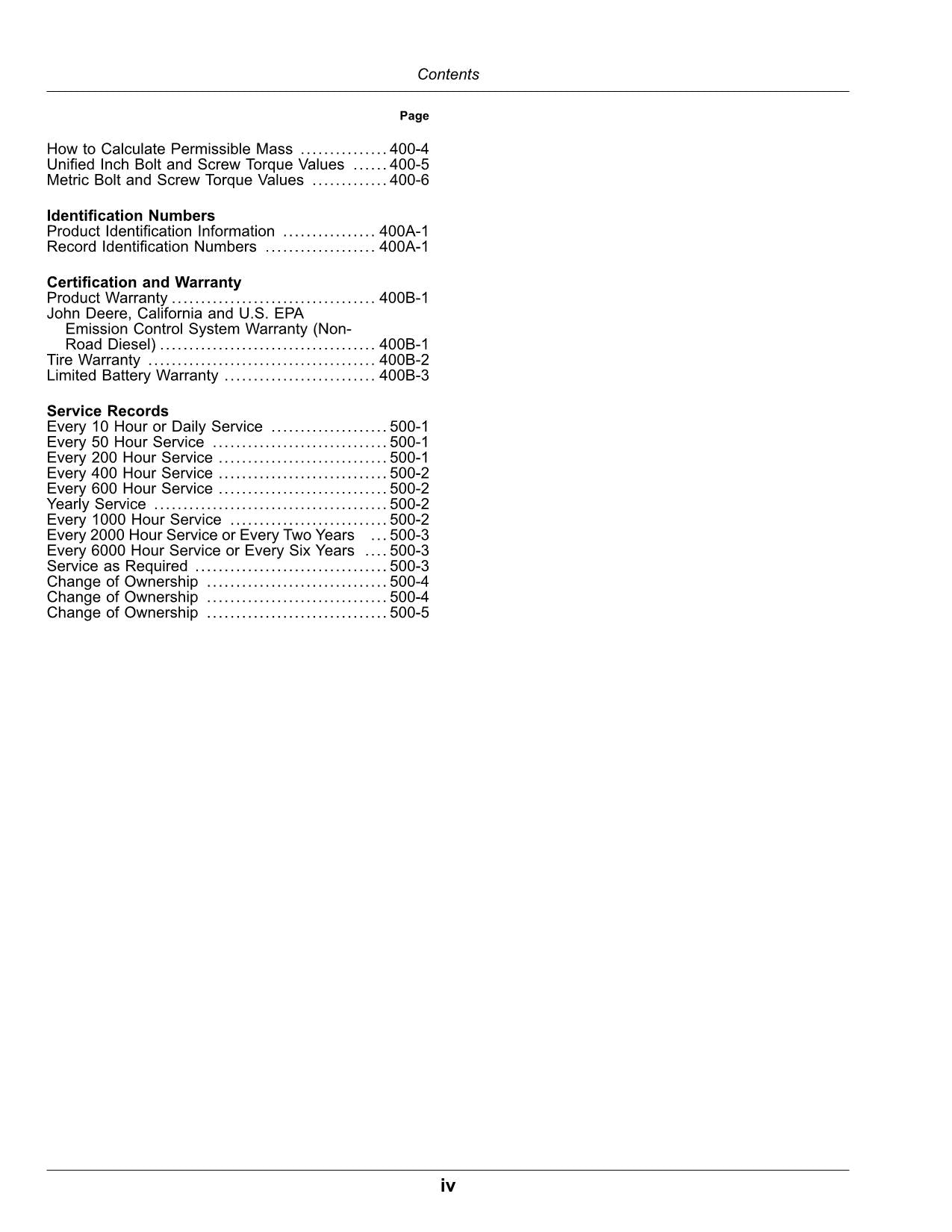 JOHN DEERE 1023E  1025R TRACTOR OPERATORS MANUAL