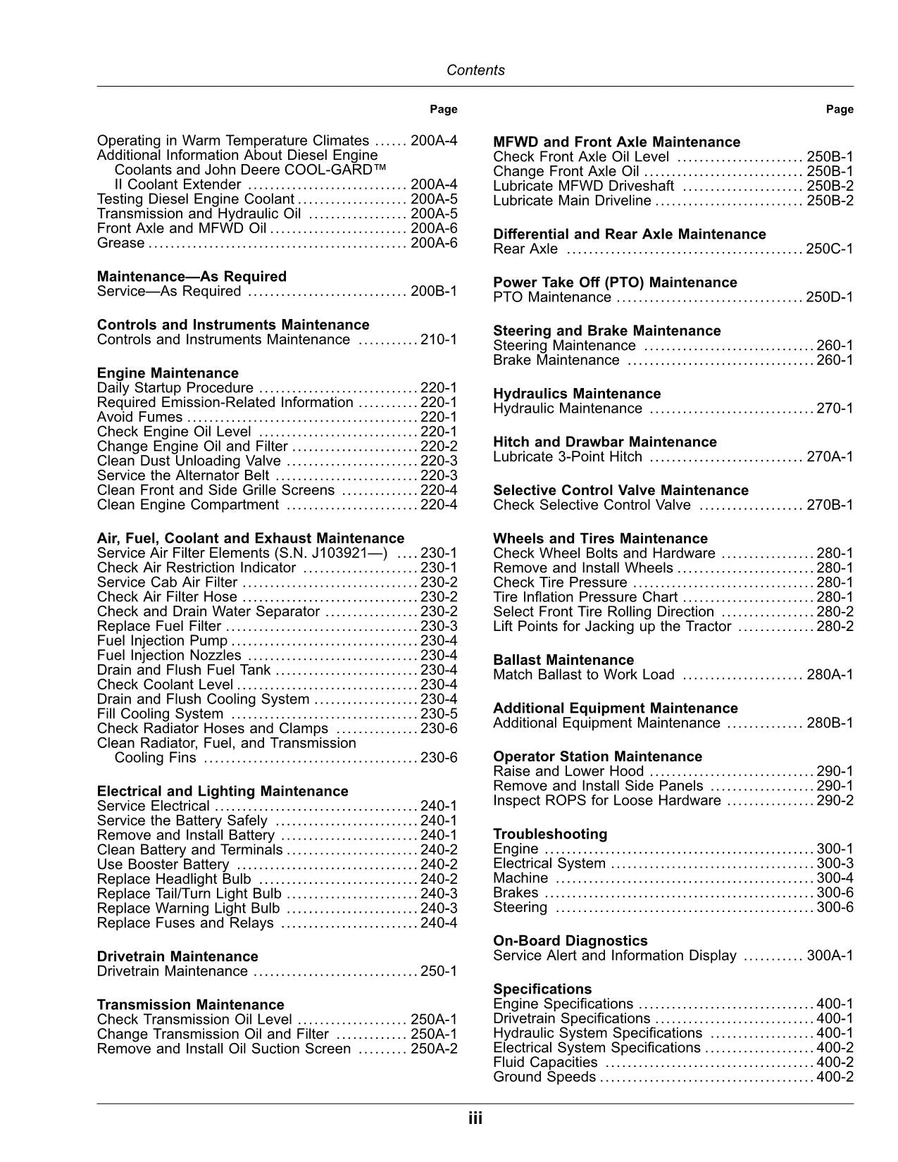 JOHN DEERE 2025R TRACTOR OPERATORS MANUAL November 2020-