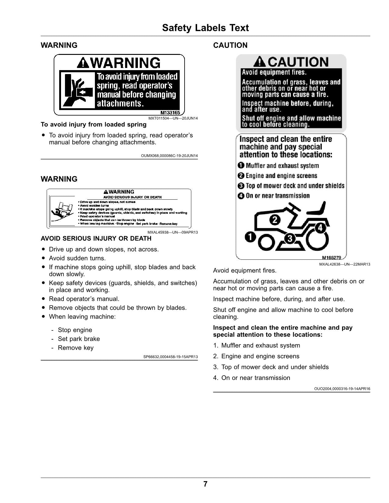 MANUEL D'UTILISATION DU TRACTEUR JOHN DEERE X570 X580 X584 X590130001-