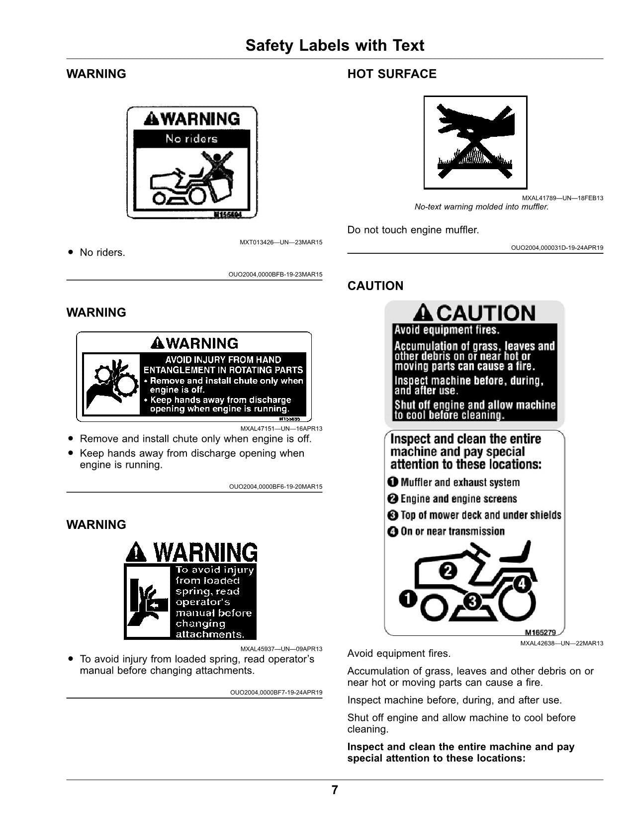 JOHN DEERE X350R TRACTOR OPERATORS MANUAL 090001-