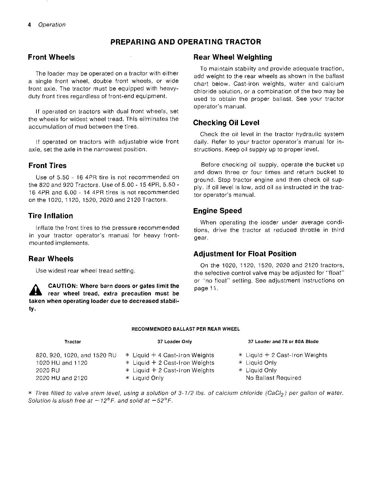 JOHN DEERE 37 820 TRACTOR OPERATORS MANUAL