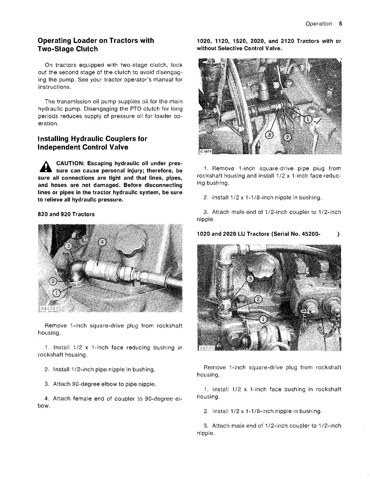 JOHN DEERE 37 820 TRACTOR OPERATORS MANUAL