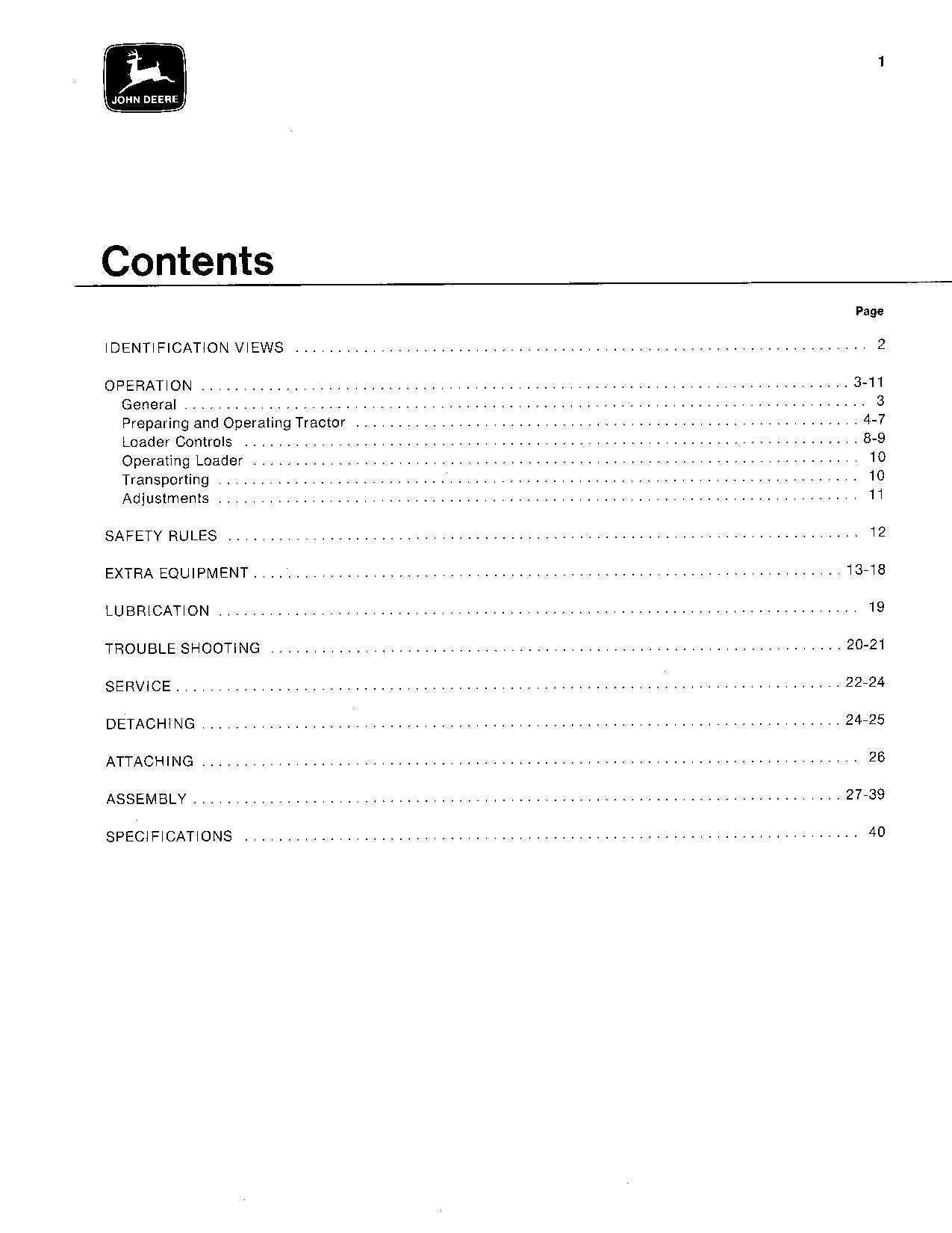 JOHN DEERE 37 820 TRACTOR OPERATORS MANUAL