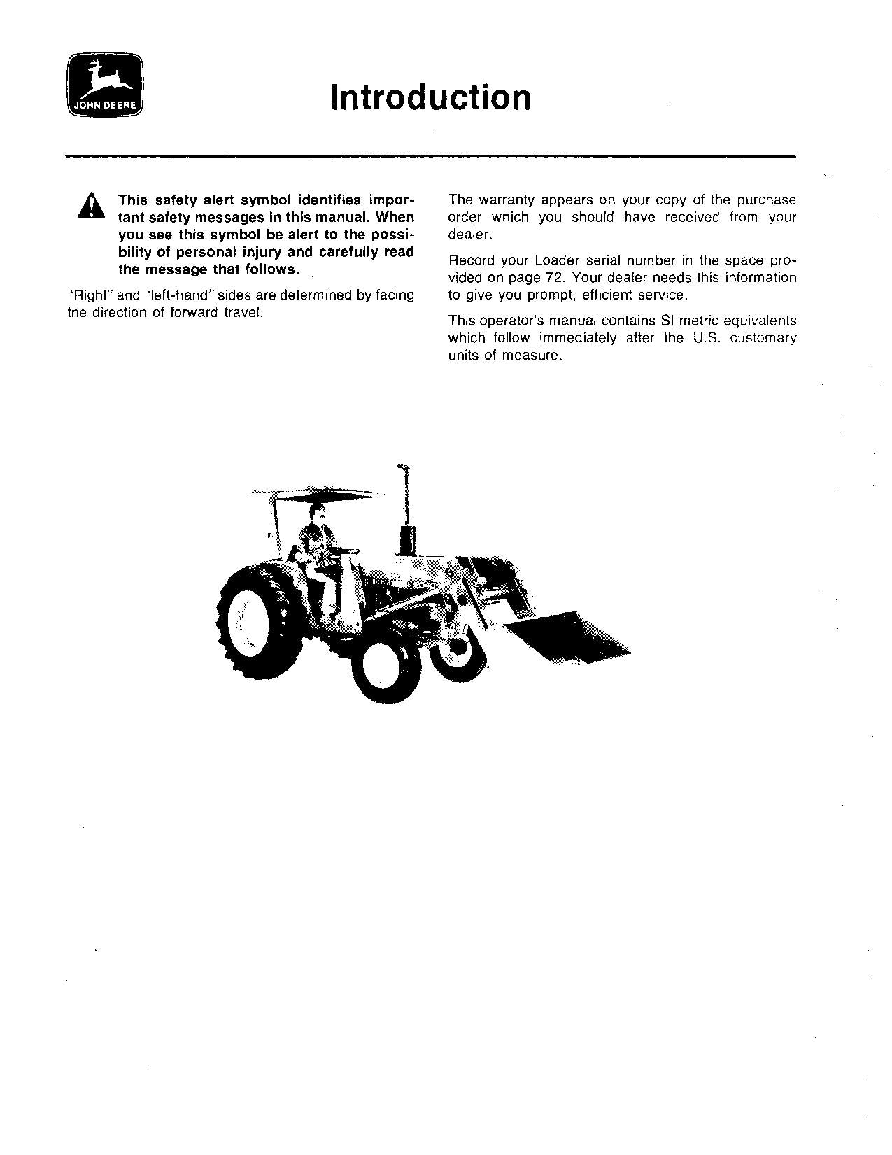 MANUEL D'UTILISATION DU TRACTEUR JOHN DEERE 145 820 830 2040 2030 2140