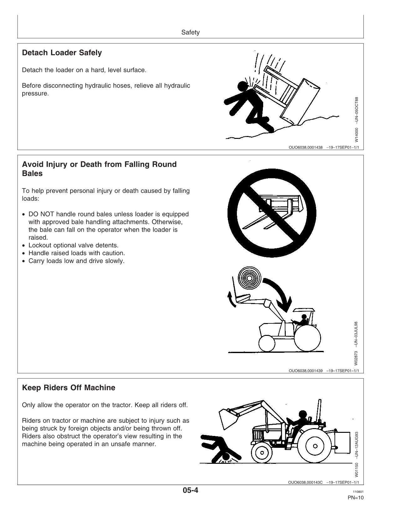 JOHN DEERE 4450 4955 7810 840 7610 4850 4050 4650 7710 TRACTOR OPERATORS MANUAL