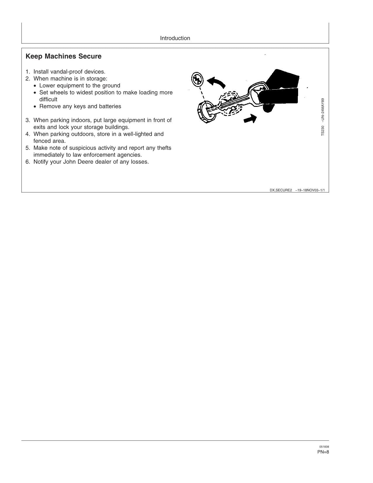 MANUEL D'UTILISATION DU CHARGEUR JOHN DEERE 522 542