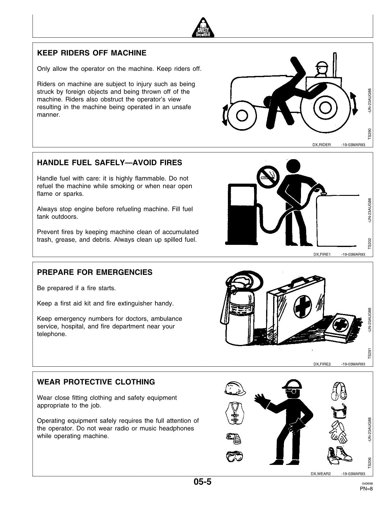 JOHN DEERE 2700 2800 2900 TRACTOR OPERATORS MANUAL