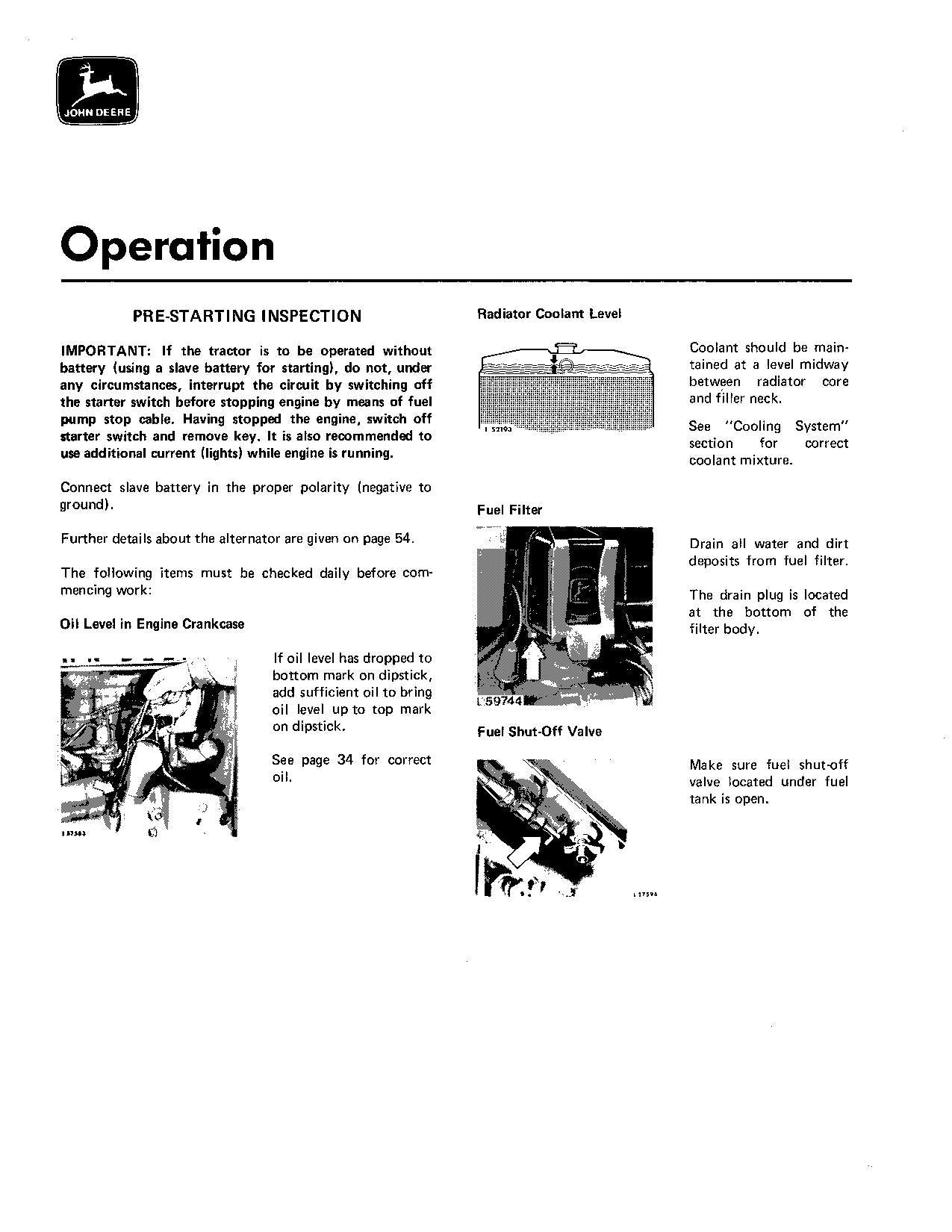 JOHN DEERE 2040 TRACTOR OPERATORS MANUAL