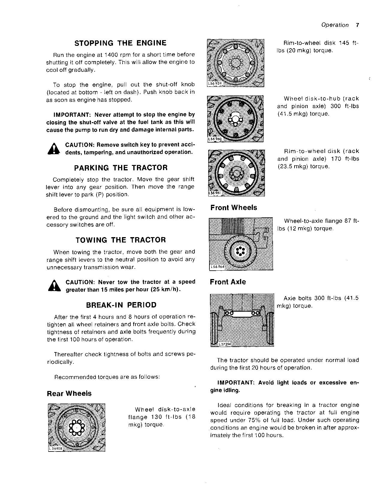 JOHN DEERE 1530 TRACTOR OPERATORS MANUAL