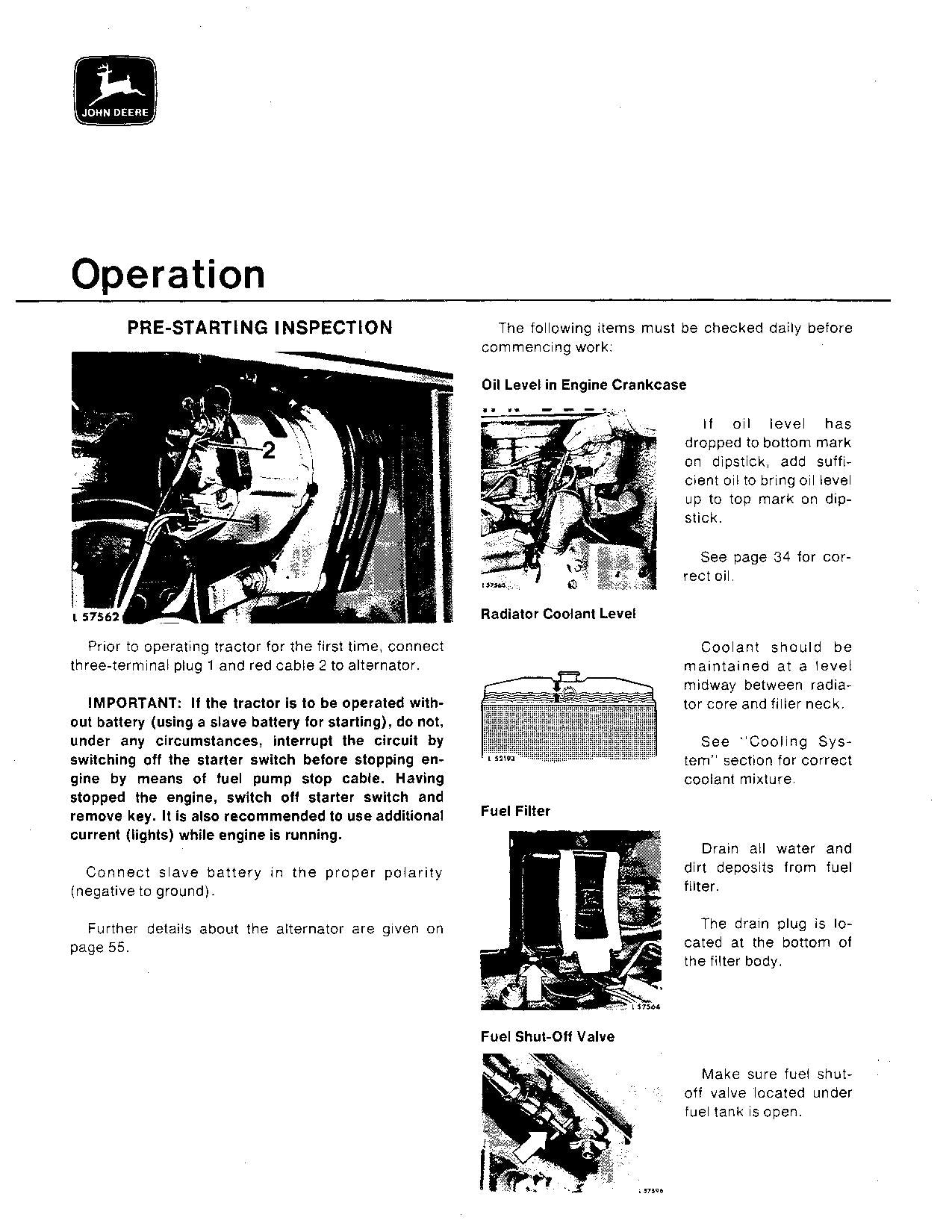 JOHN DEERE 830 TRACTOR OPERATORS MANUAL 100001-