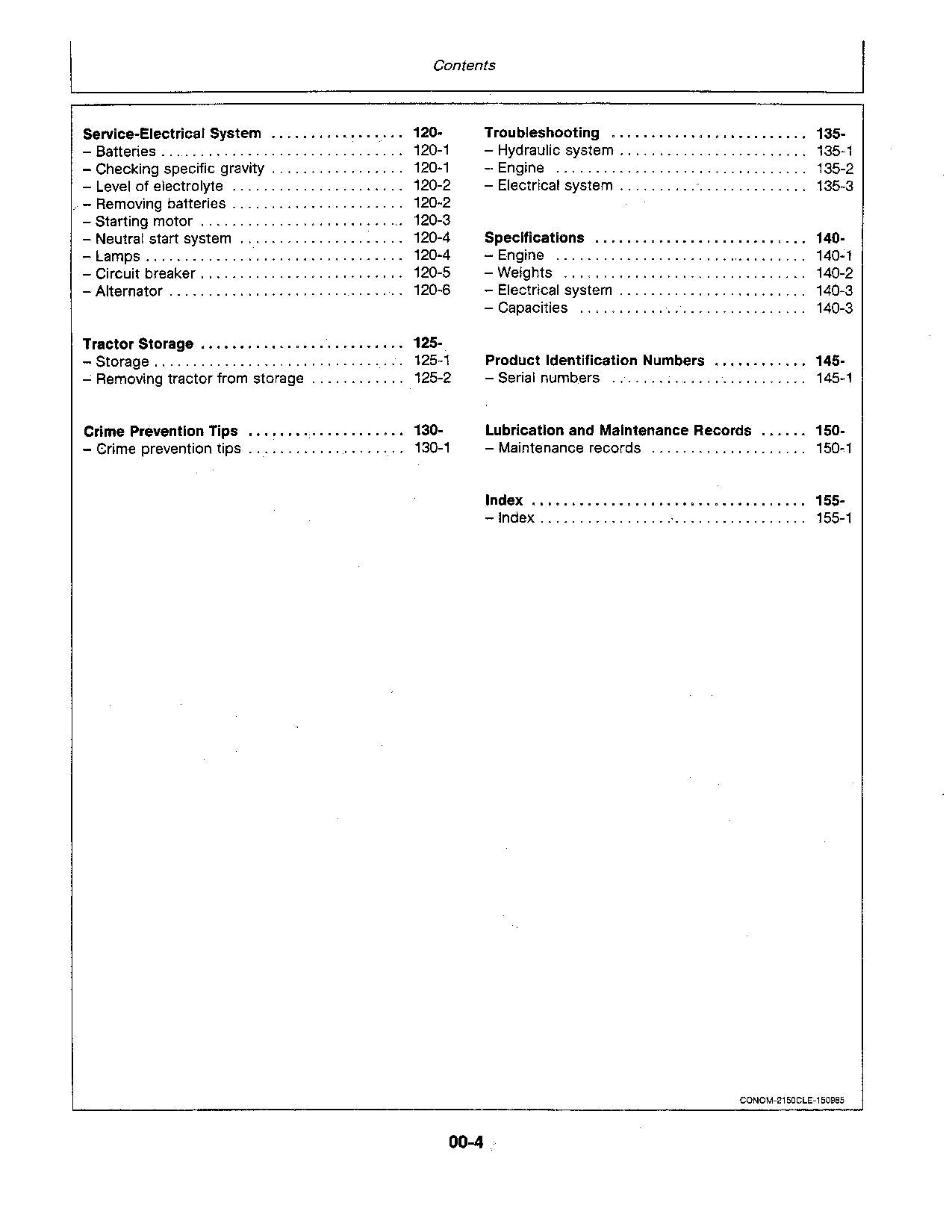 MANUEL D'UTILISATION DU TRACTEUR JOHN DEERE 2150 2255