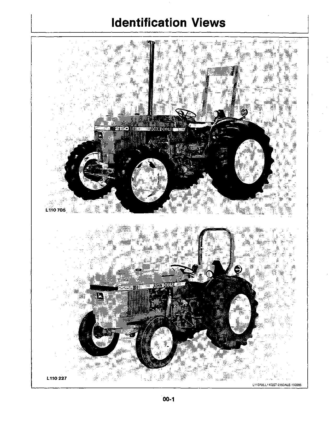 MANUEL D'UTILISATION DU TRACTEUR JOHN DEERE 2150 2255