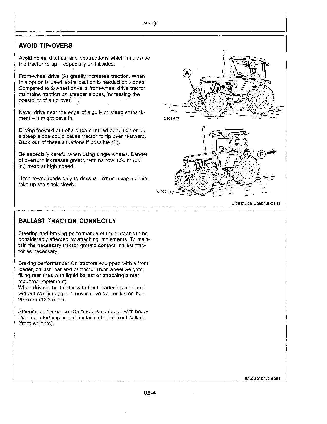 MANUEL D'UTILISATION DU TRACTEUR JOHN DEERE 2750 ÉDITION AMÉRIQUE DU NORD