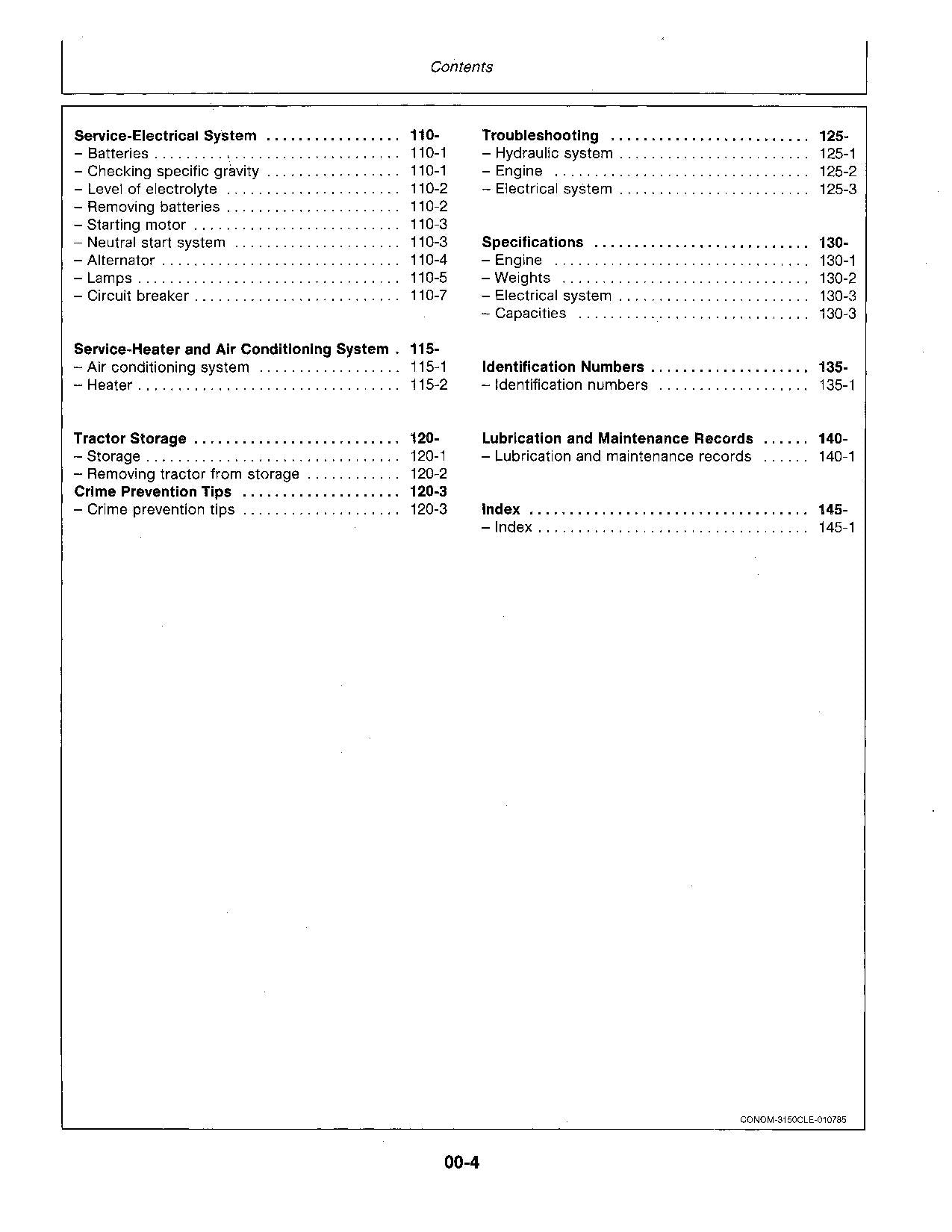 JOHN DEERE 3150 TRAKTOR-BETRIEBSHANDBUCH