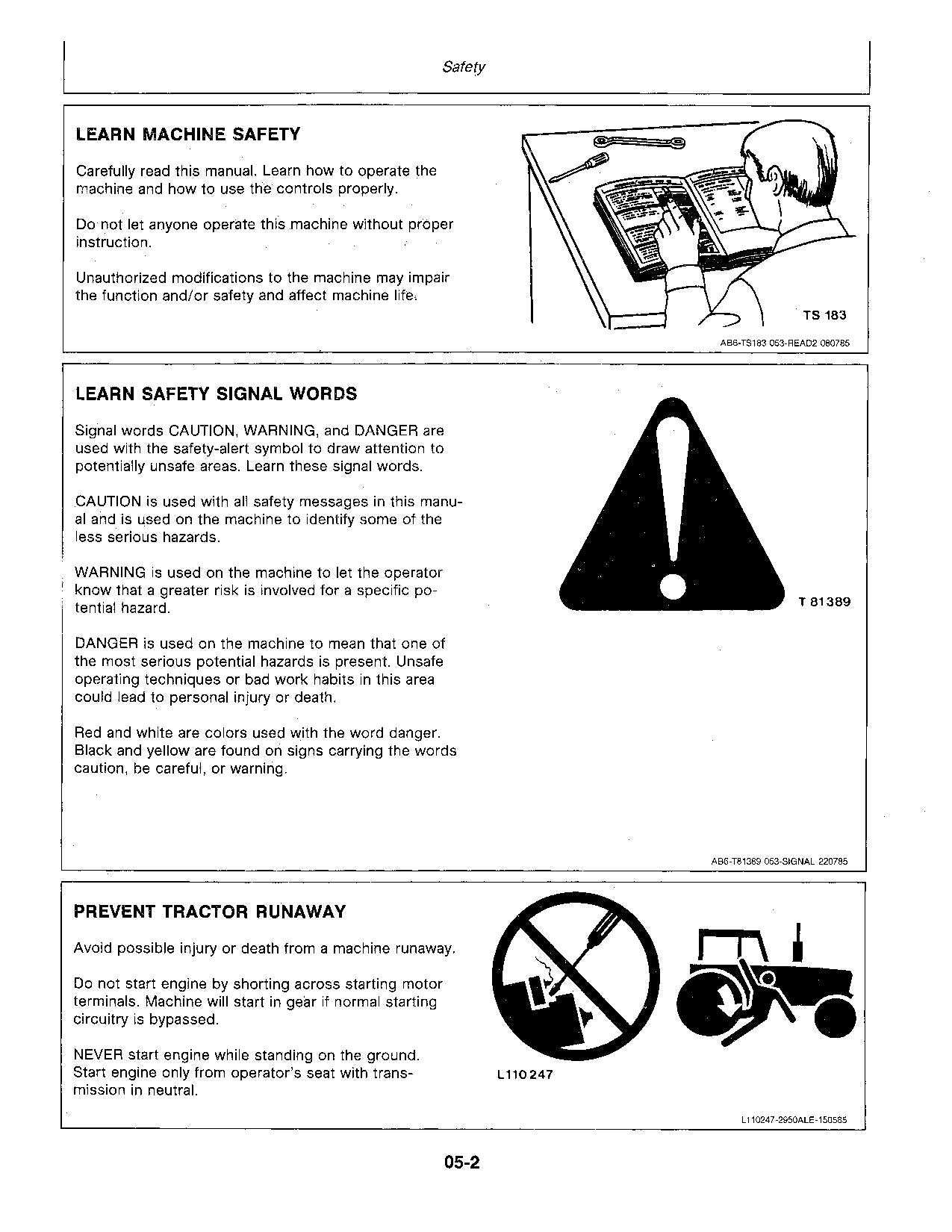 JOHN DEERE 3150 TRAKTOR-BETRIEBSHANDBUCH