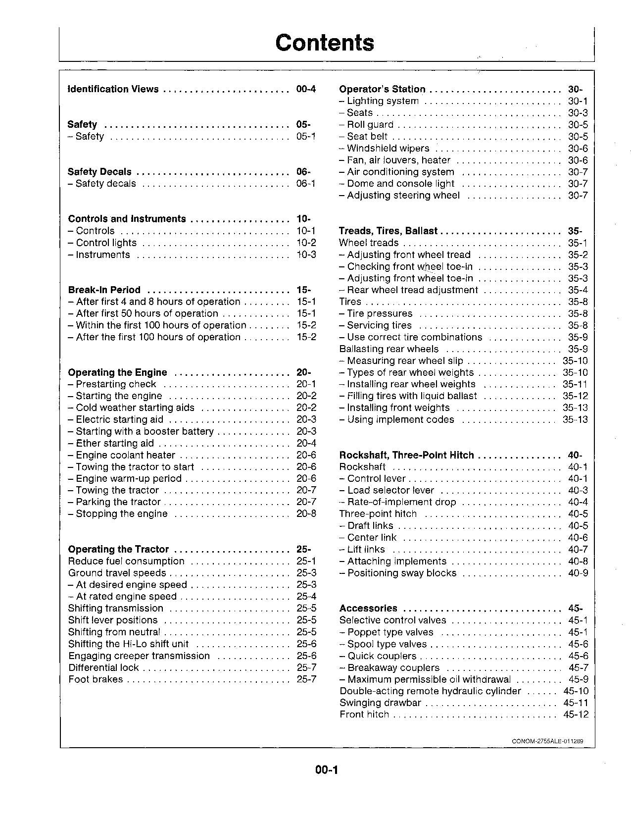 MANUEL D'UTILISATION DU TRACTEUR JOHN DEERE 2855N 2755 0-727999