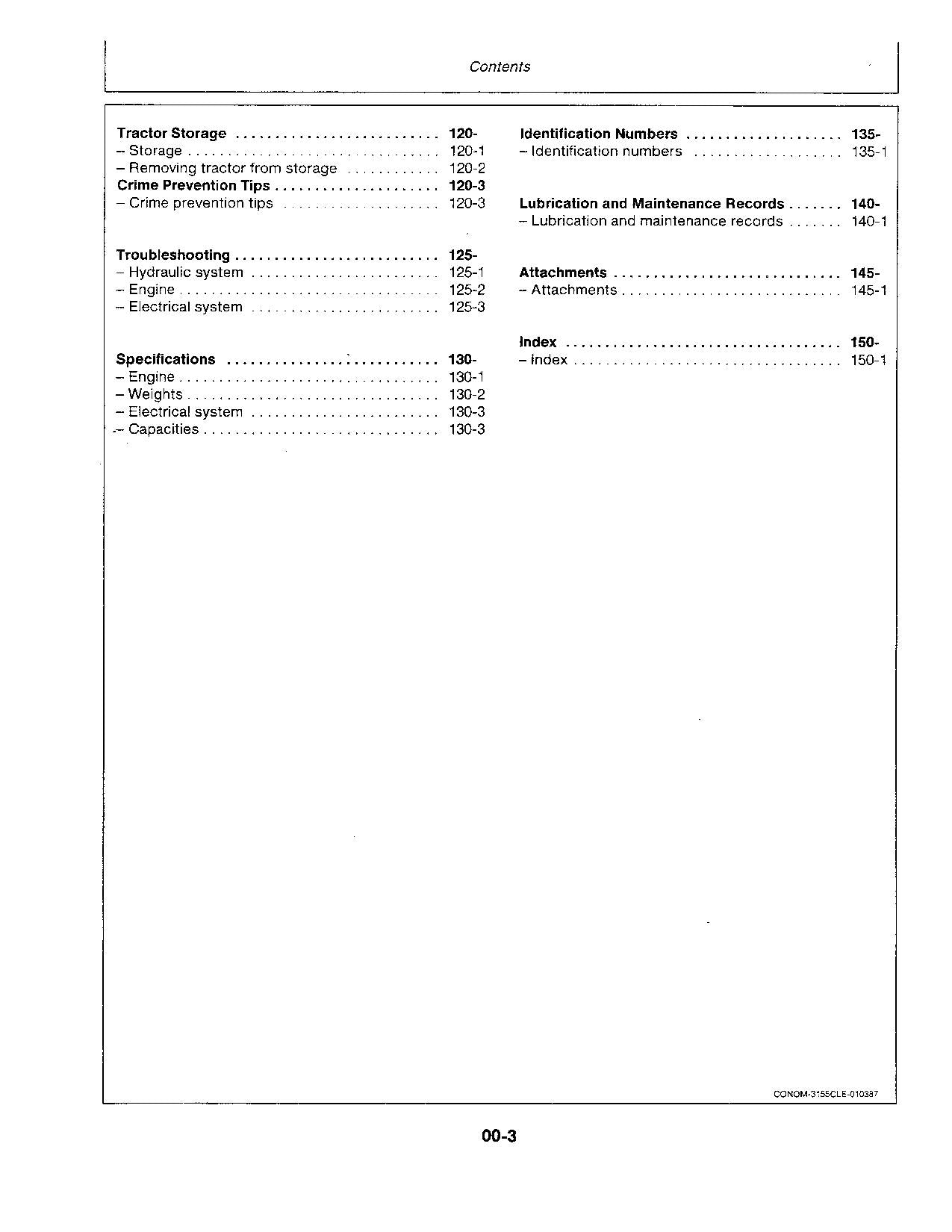 JOHN DEERE 3155 TRACTOR OPERATORS MANUAL