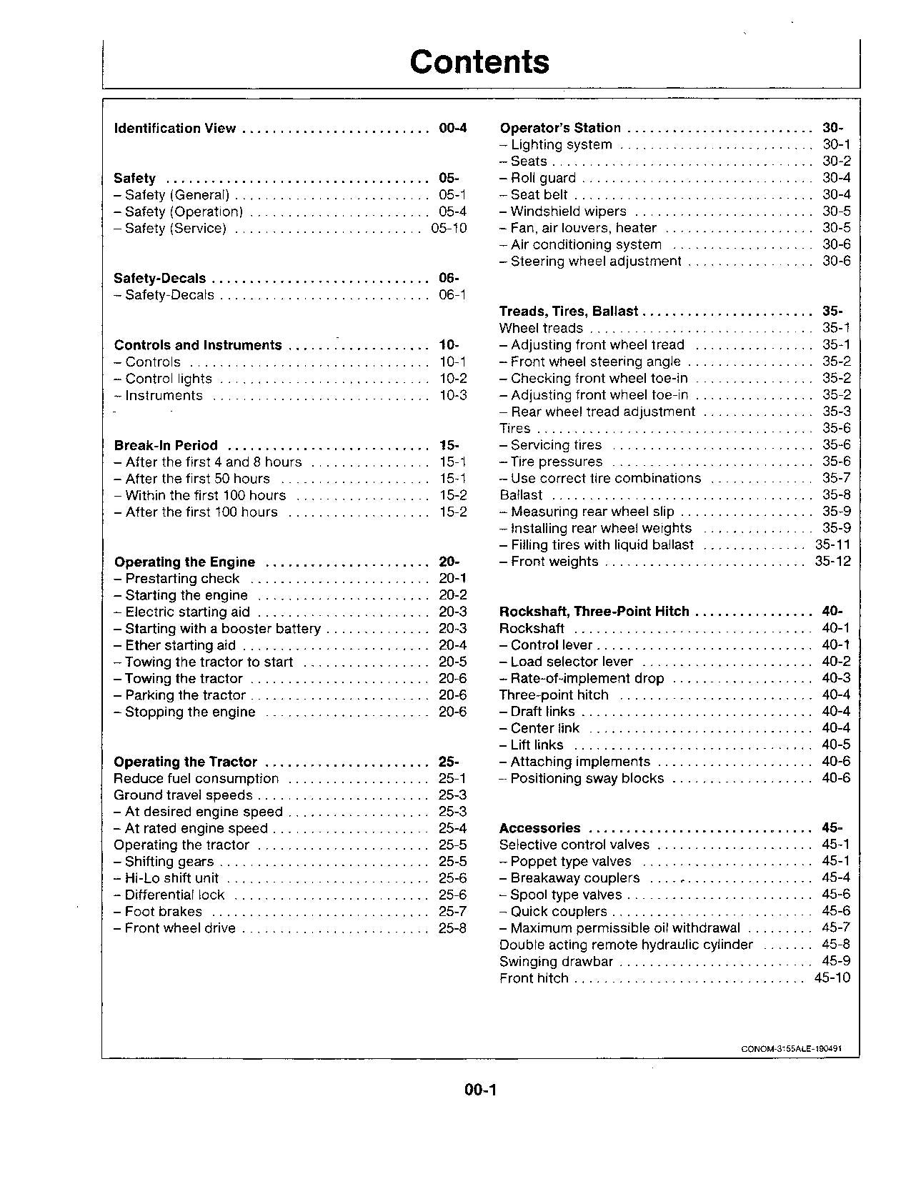 JOHN DEERE 3155 TRAKTOR-BETRIEBSHANDBUCH