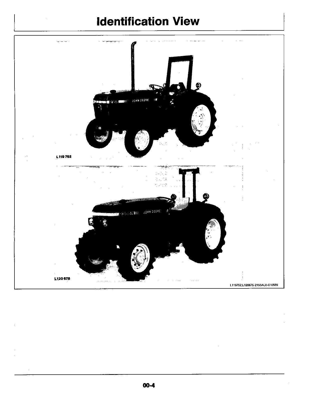 JOHN DEERE 2155 2355N TRAKTOR BEDIENUNGSANLEITUNG ser.22000L - 734999L