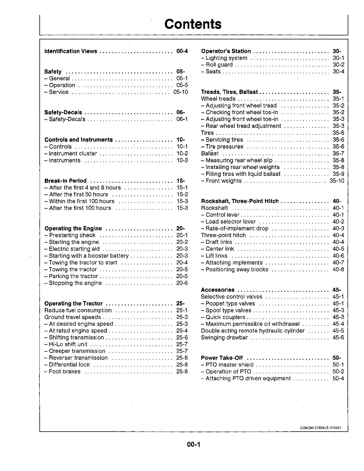 JOHN DEERE 2155 2355N TRACTOR OPERATORS MANUAL 735000L-