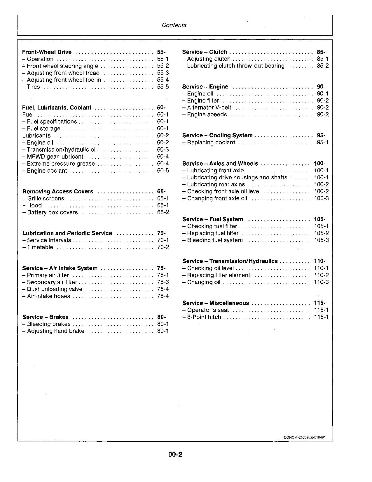 JOHN DEERE 2155 2355N TRACTOR OPERATORS MANUAL 735000L-