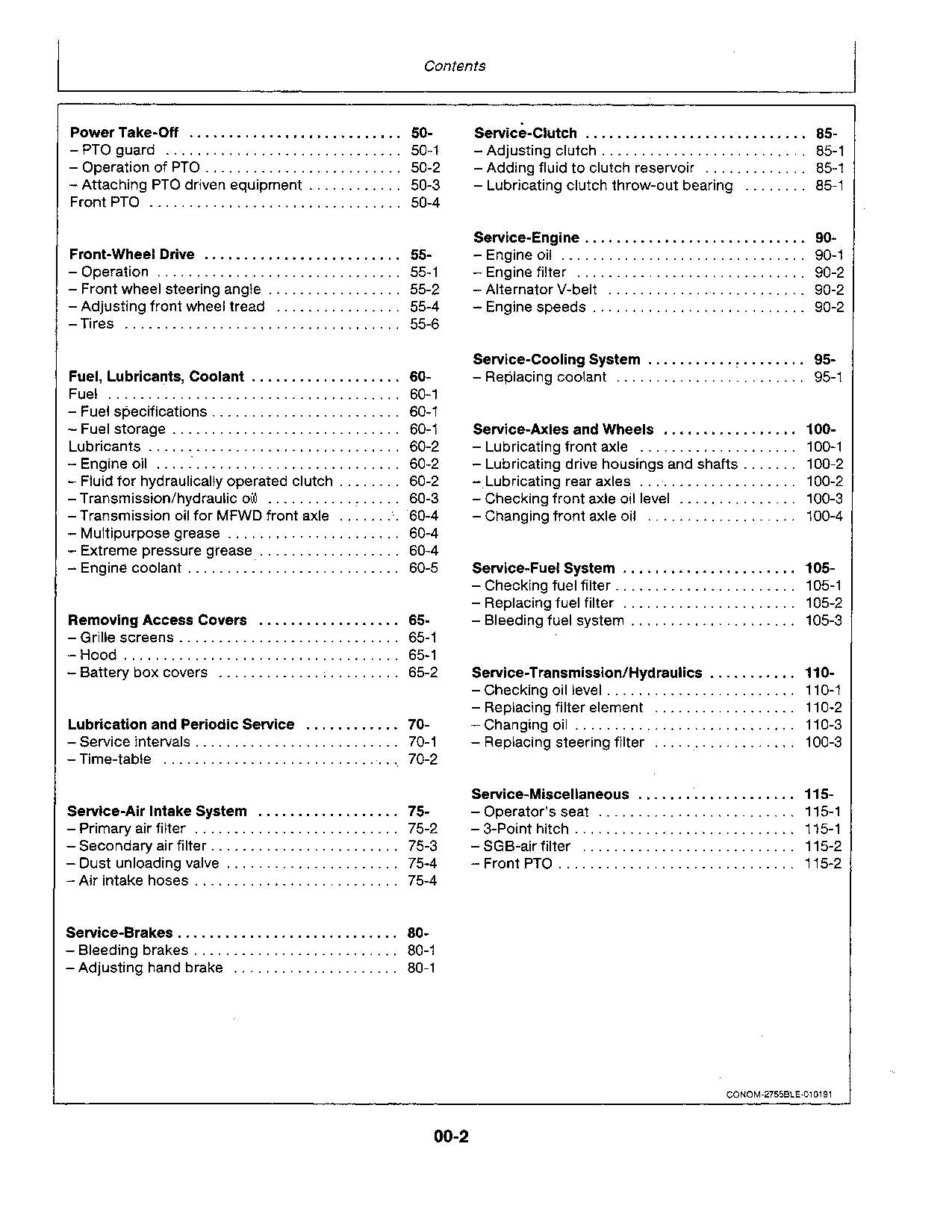 JOHN DEERE 2855N 2755 TRACTOR OPERATORS MANUAL 728000-