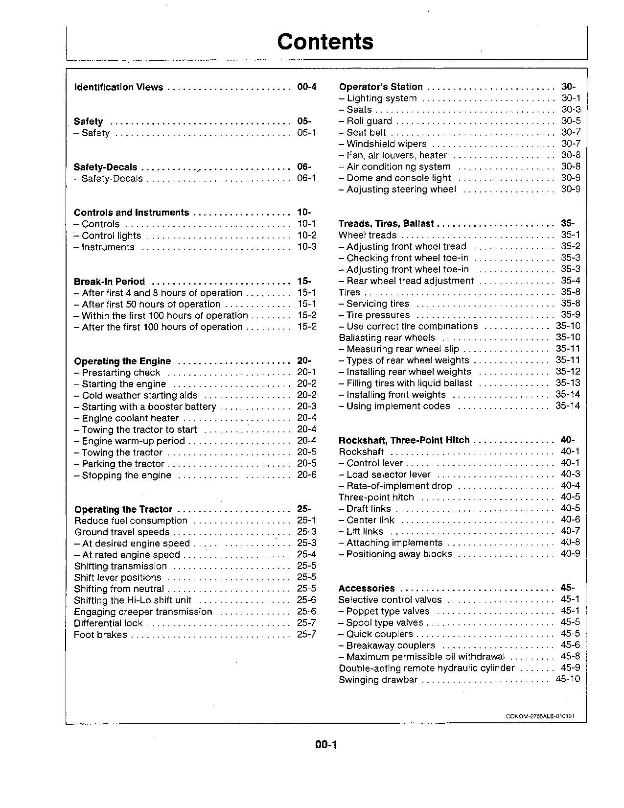 JOHN DEERE 2855N 2755 TRACTOR OPERATORS MANUAL 728000-