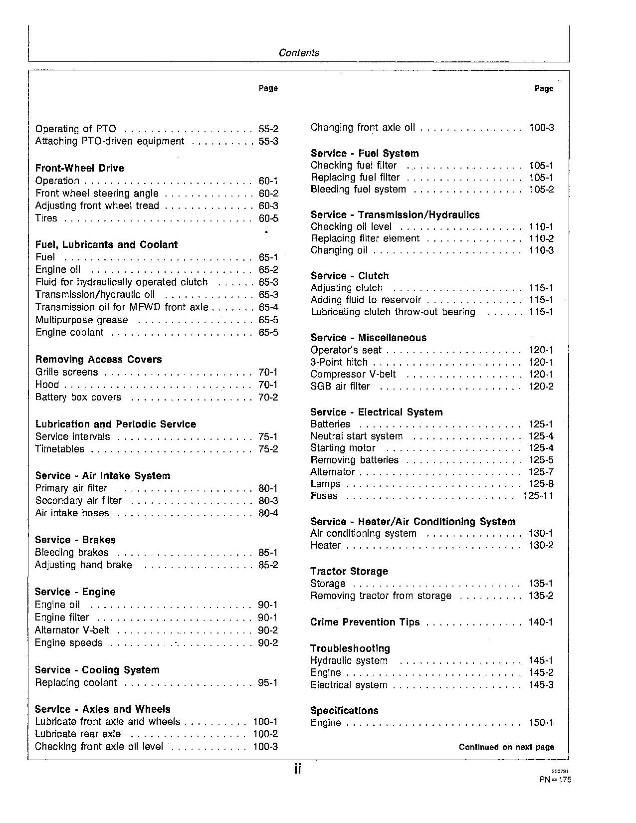 JOHN DEERE 2955 TRACTOR OPERATORS MANUAL 740000-