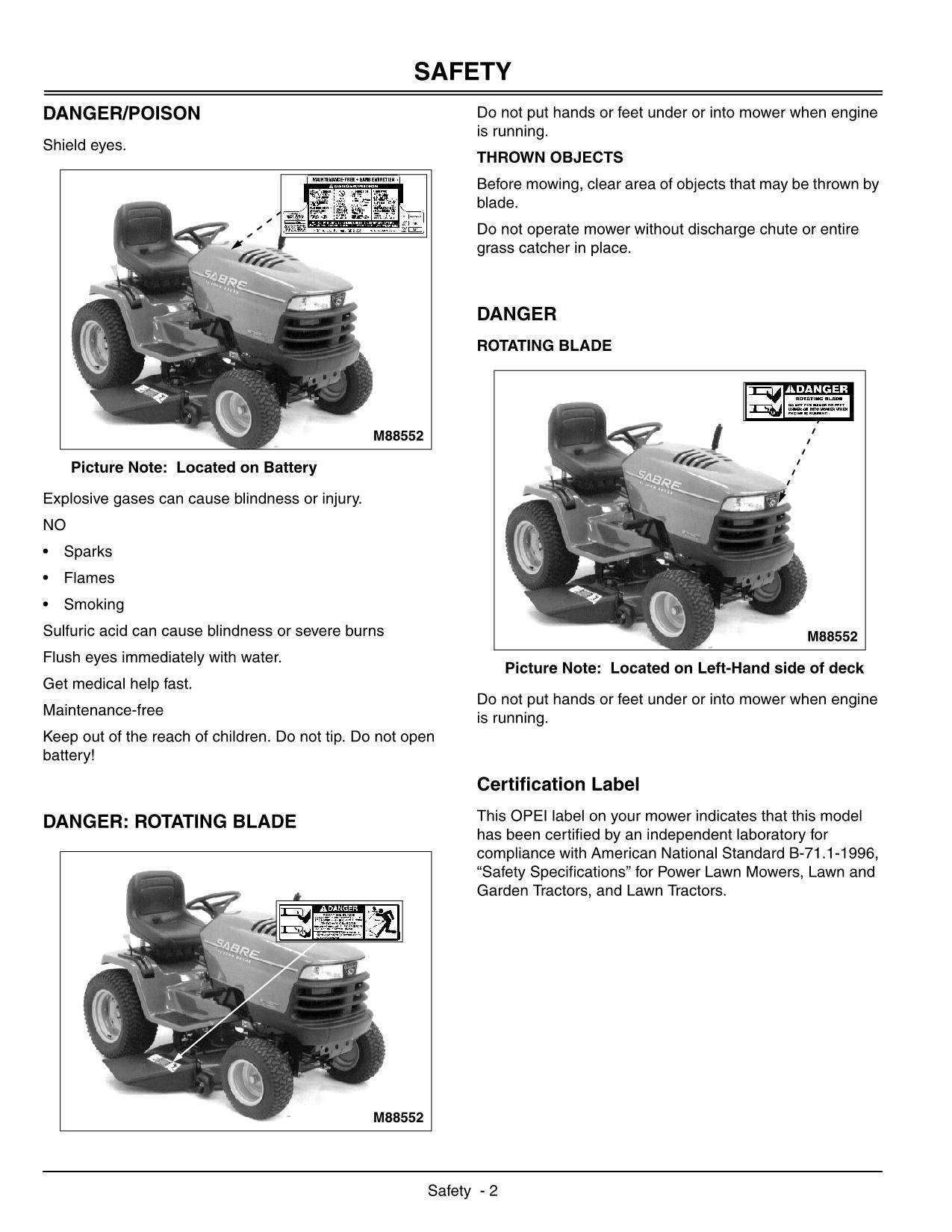 JOHN DEERE SABRE 2048HV SABRE 2254HV SABRE 2554HV TRACTOR OPERATORS MANUAL