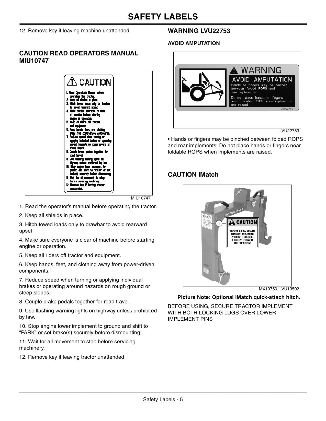 JOHN DEERE 4120 4320 4520 4720 TRAKTOR-BETRIEBSHANDBUCH