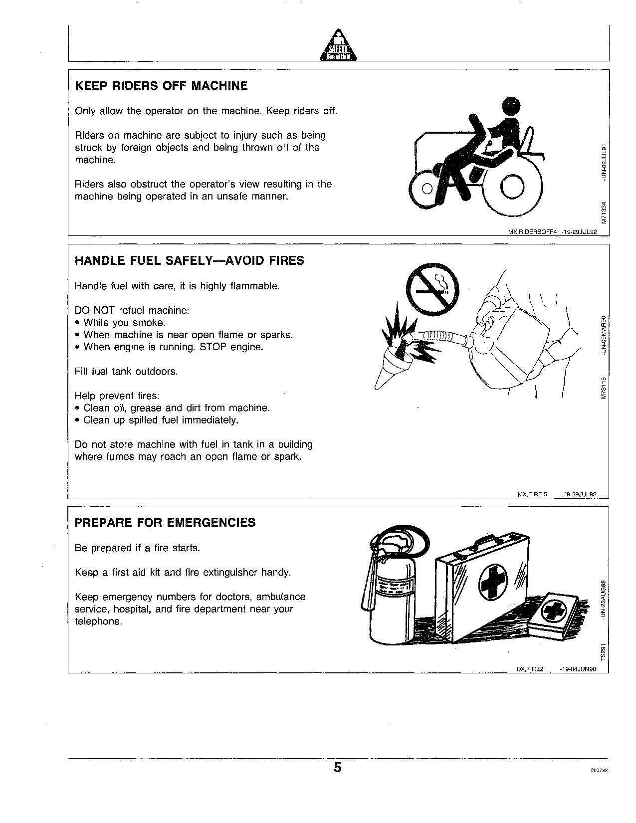 JOHN DEERE STX38 TRACTOR OPERATORS MANUAL 010001-160000