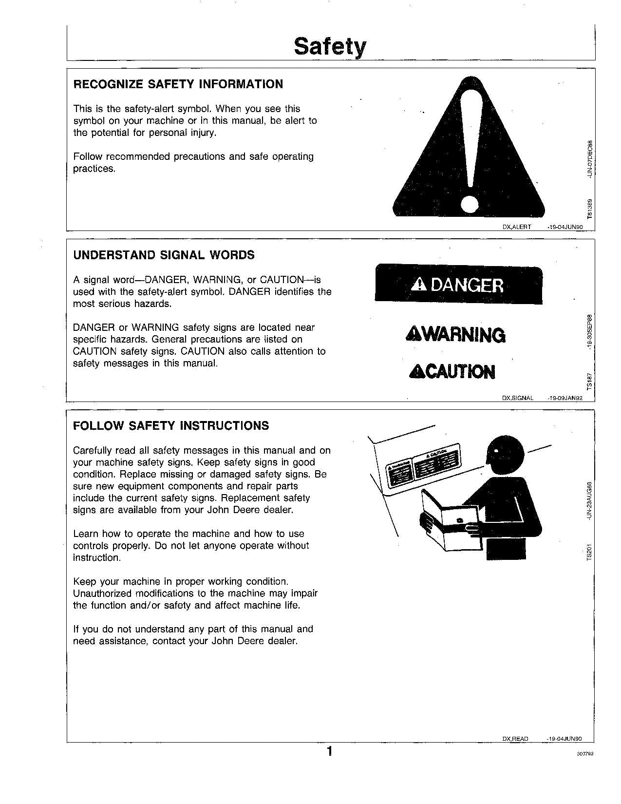 JOHN DEERE STX38 TRACTOR OPERATORS MANUAL 010001-160000