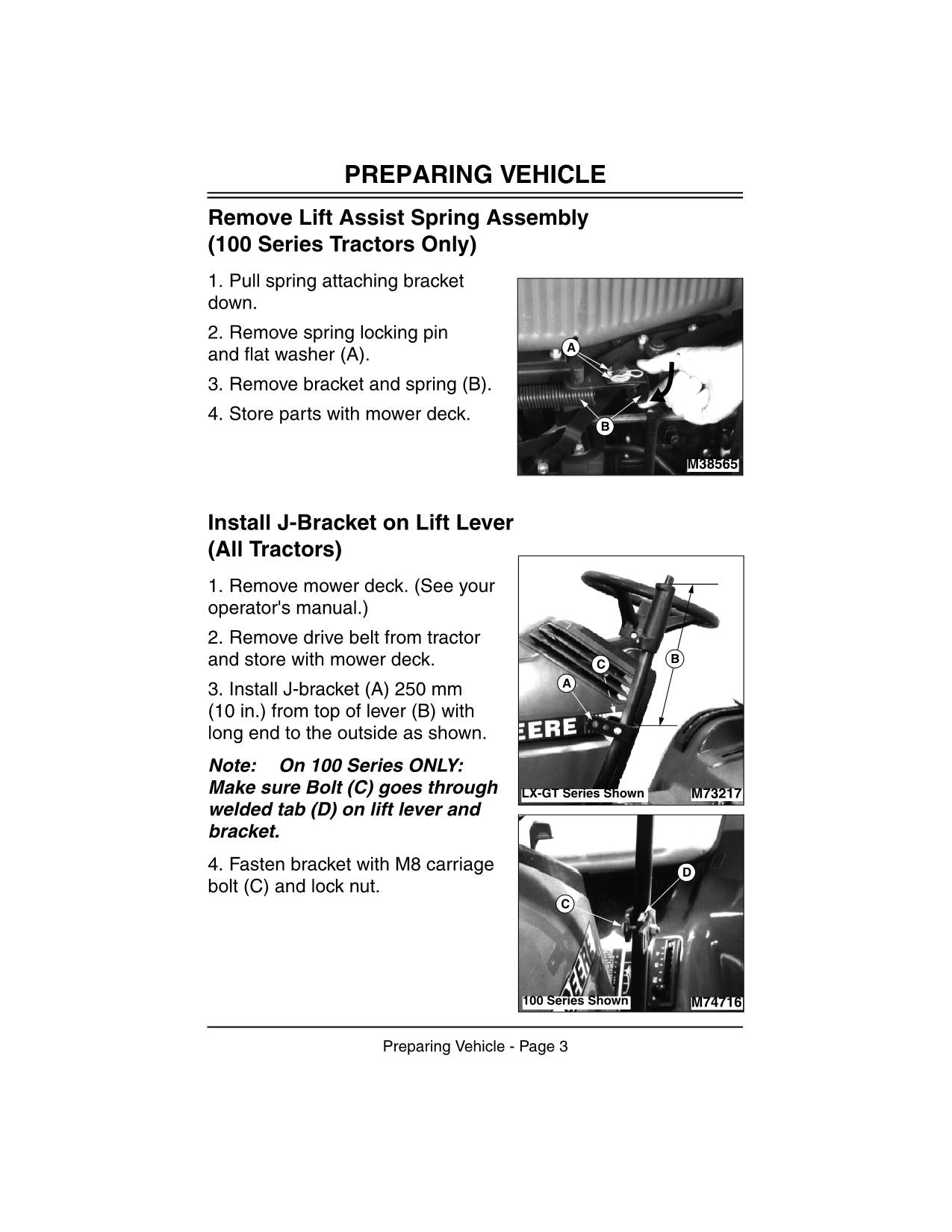 JOHN DEERE 111H 42 INCH 112H LX173 LX176 LX178  TRACTOR OPERATORS MANUAL