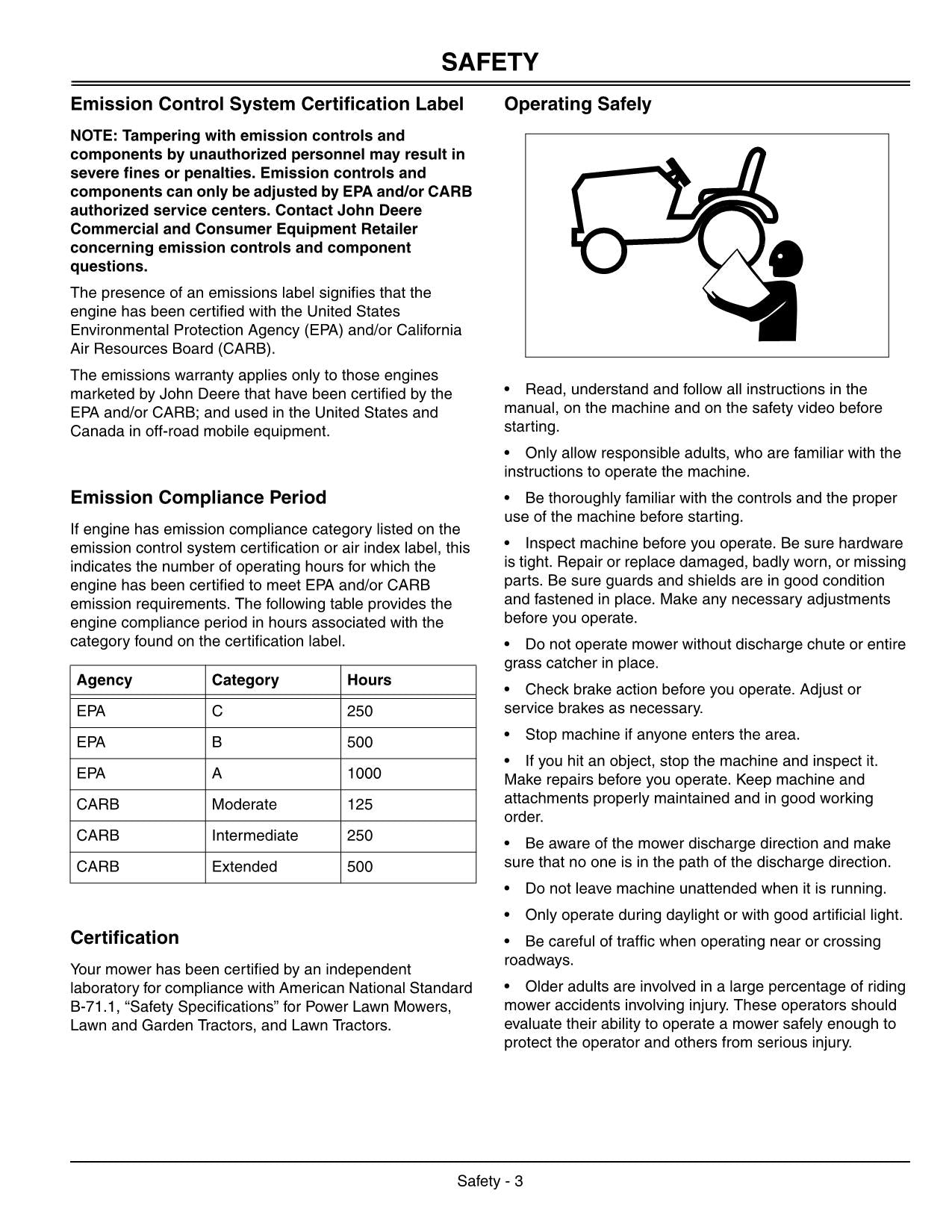 JOHN DEERE SCOTTS GT2554 TRAKTOR-BETRIEBSHANDBUCH