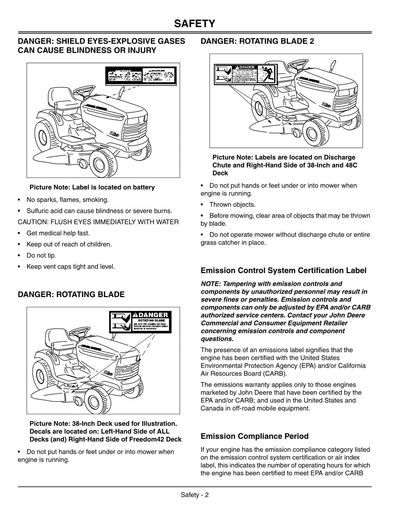 MANUEL D'UTILISATION DU TRACTEUR JOHN DEERE LT133 LT155 LT166 085001-125000