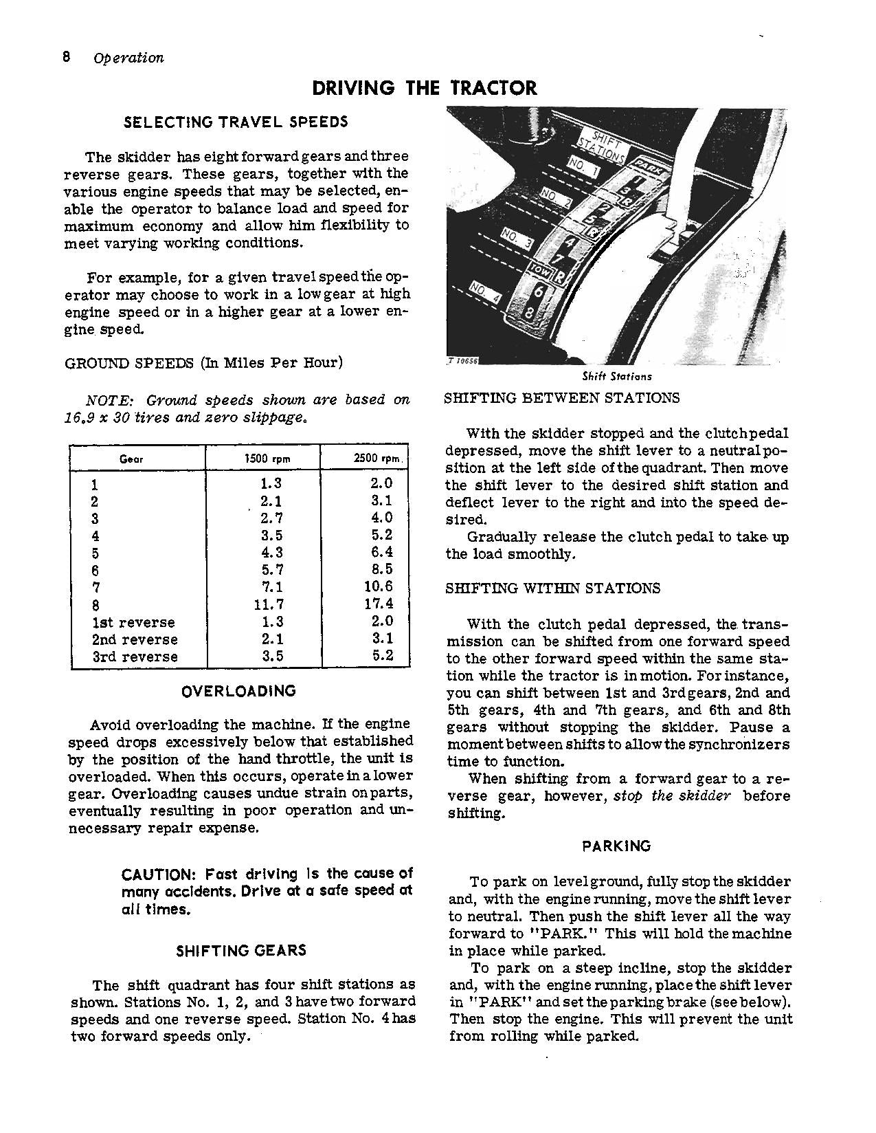 JOHN DEERE 440 SKIDDER OPERATORS MANUAL #1