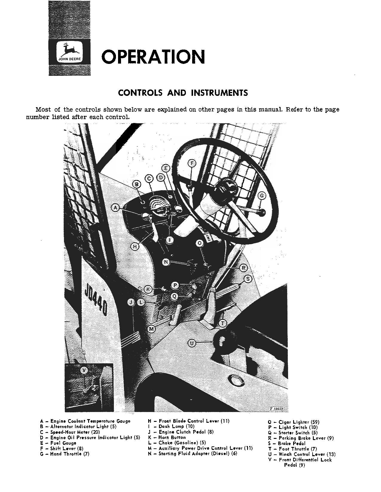 JOHN DEERE 440 SKIDDER OPERATORS MANUAL #1