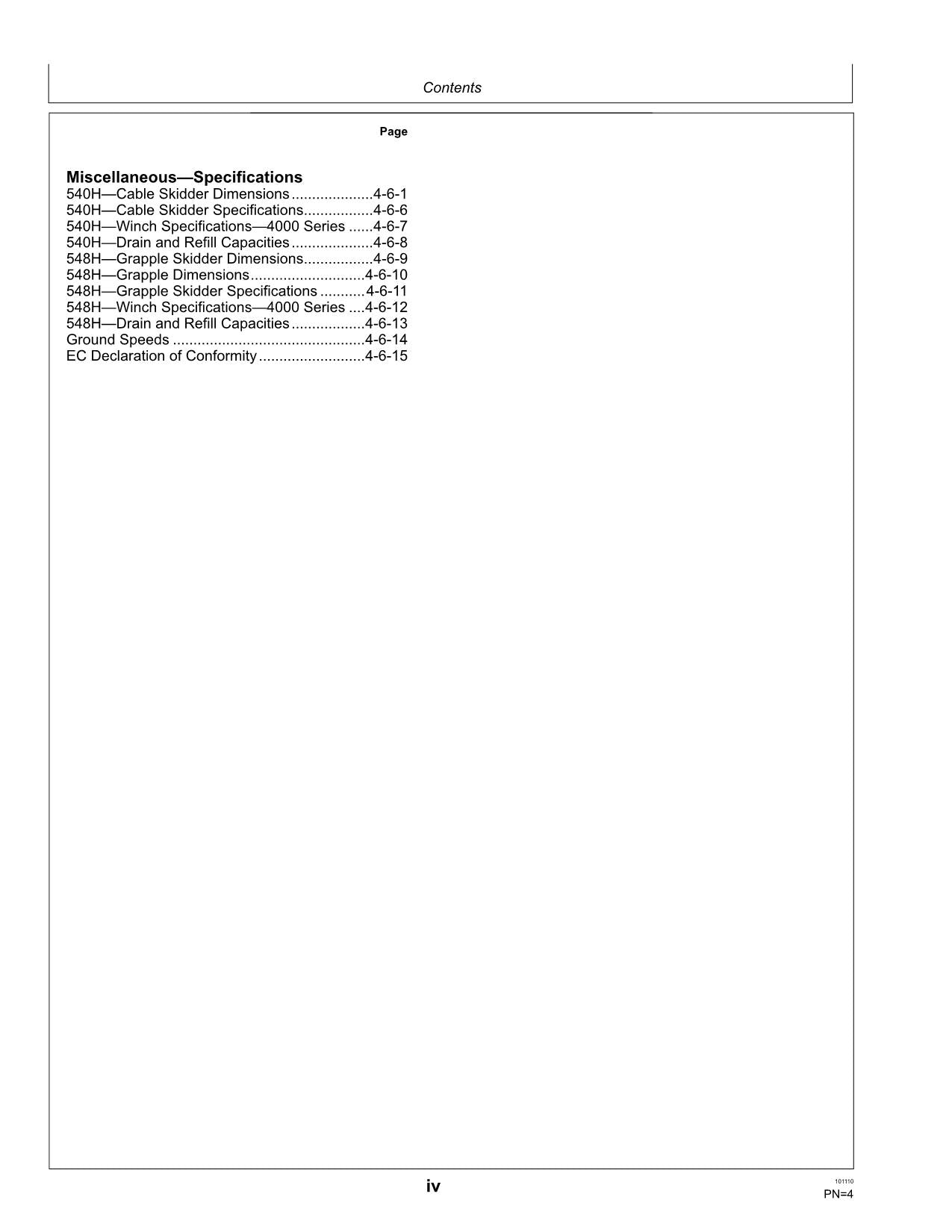 MANUEL D'UTILISATION DU DÉBUSQUEUR JOHN DEERE 540H 548H #