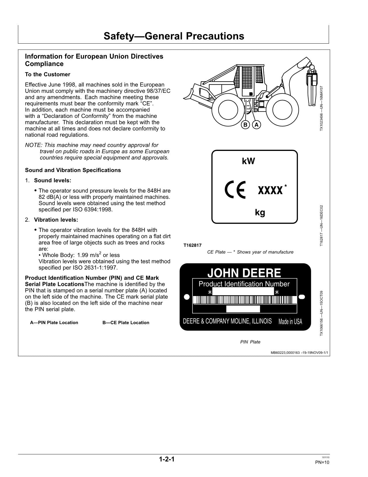 JOHN DEERE 848H SKIDDER  OPERATORS MANUAL