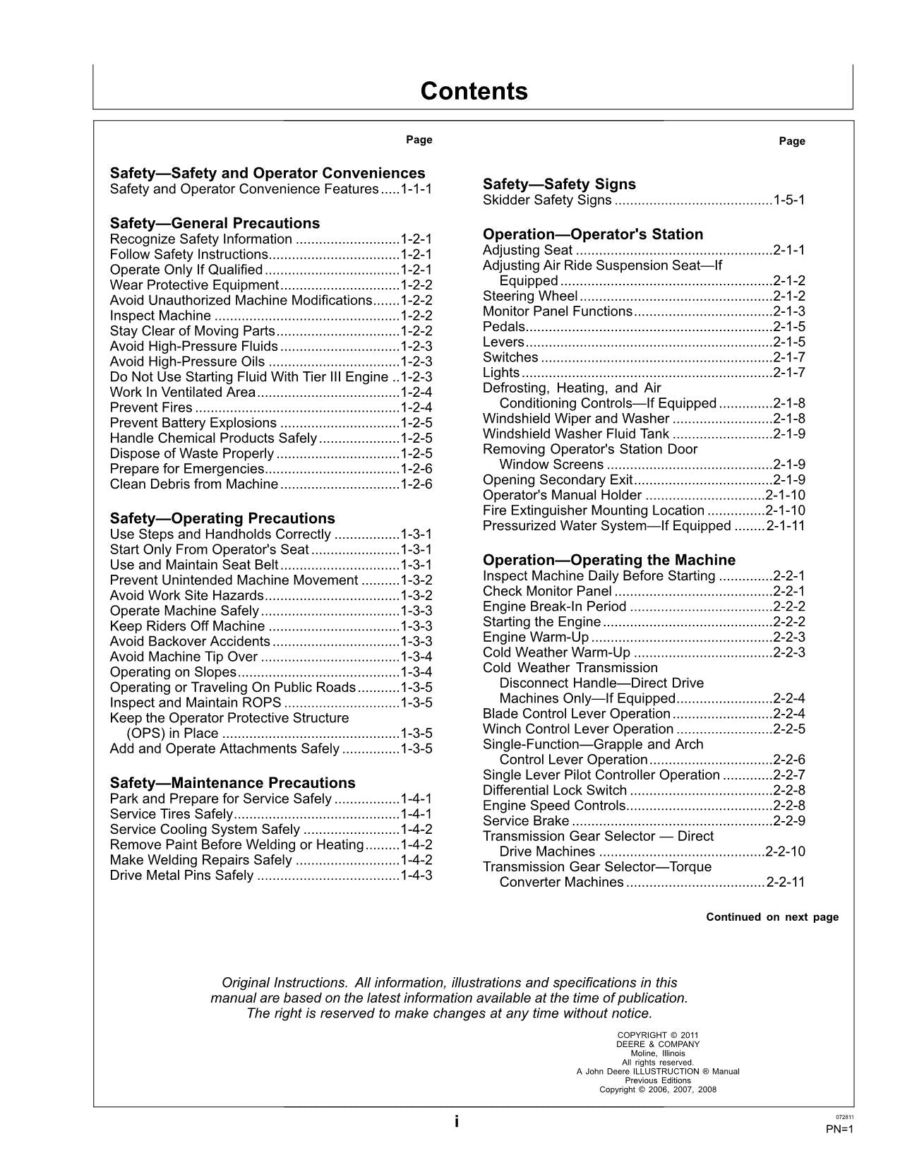 MANUEL D'UTILISATION DU DÉBUSQUEUR JOHN DEERE 640GIII 648GIII 460D