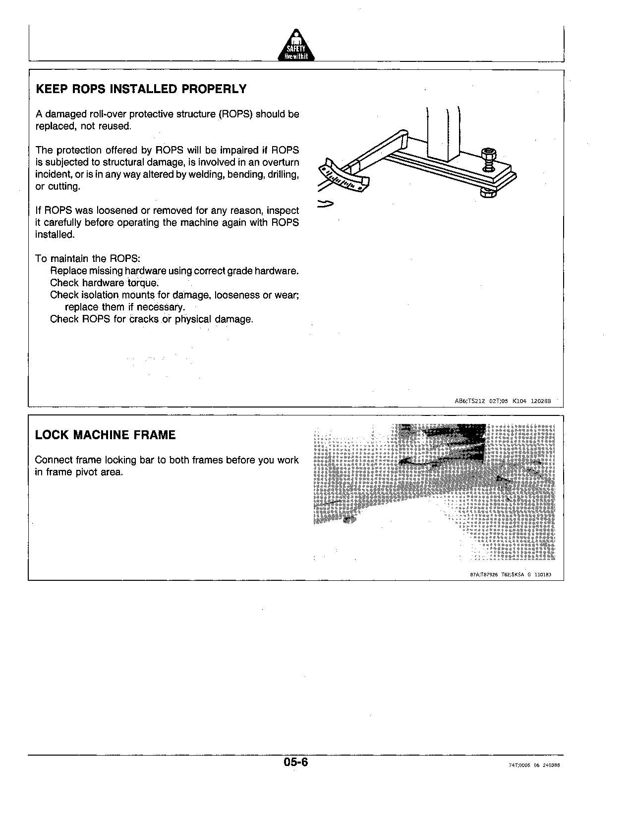 JOHN DEERE 440D 448D SKIDDER OPERATORS MANUAL