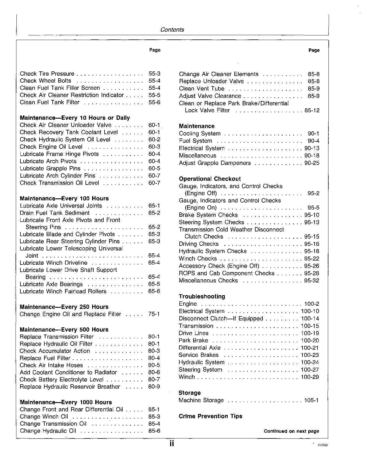 JOHN DEERE 540E 548E SKIDDER  OPERATORS MANUAL #1