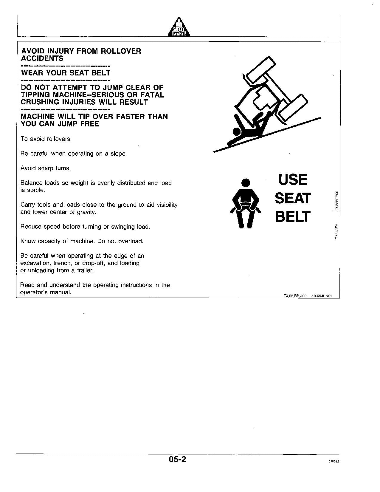 JOHN DEERE 540E 548E SKIDDER  OPERATORS MANUAL #1